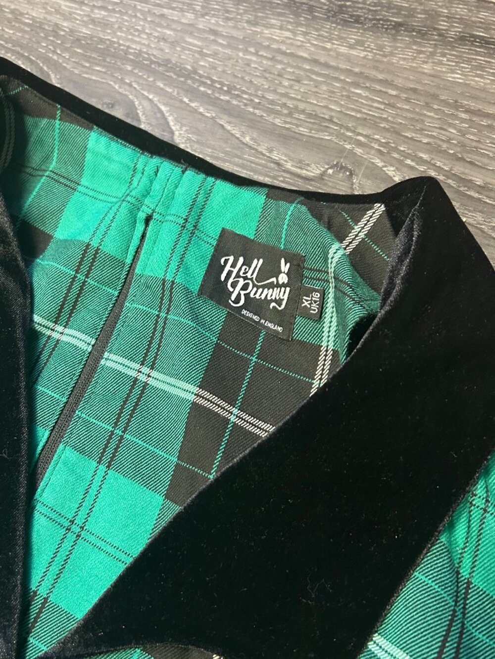 Hell Bunny Tartan Swing Dress - Picture 2 of 6